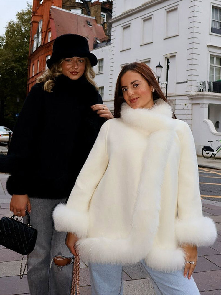 Ladies luxurious fur jacket with soft inner lining and elegant details Lune London