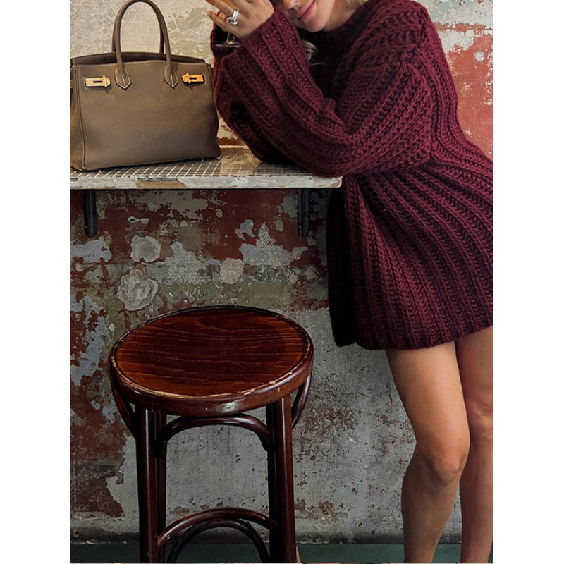 Ladies Oversized Chic Knit Sweater and Knit