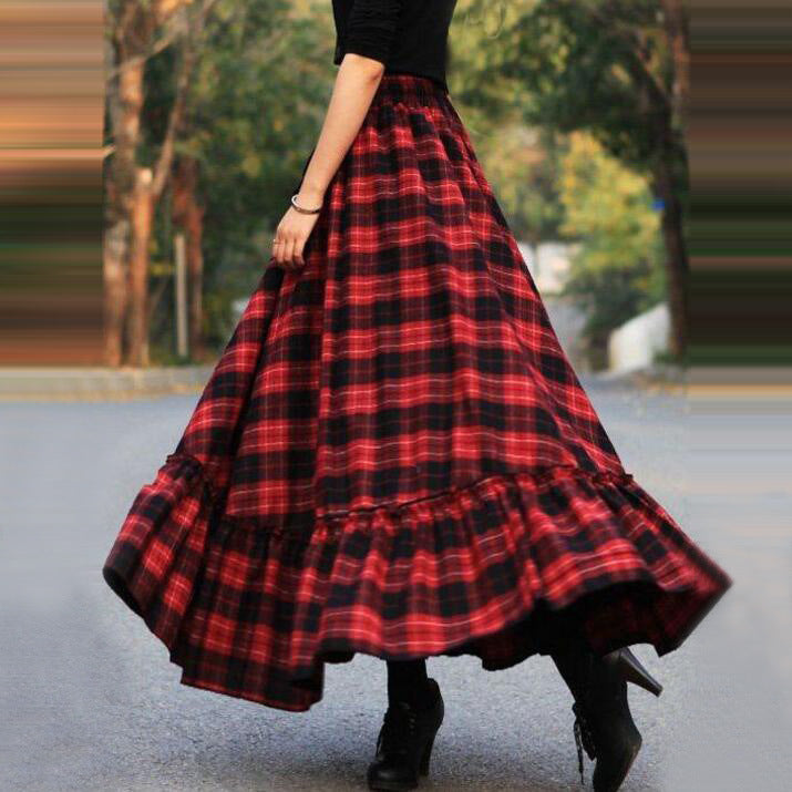 Jupe Maxi Femme avec ourlet élégant et mélange de viscose Chic & Stil