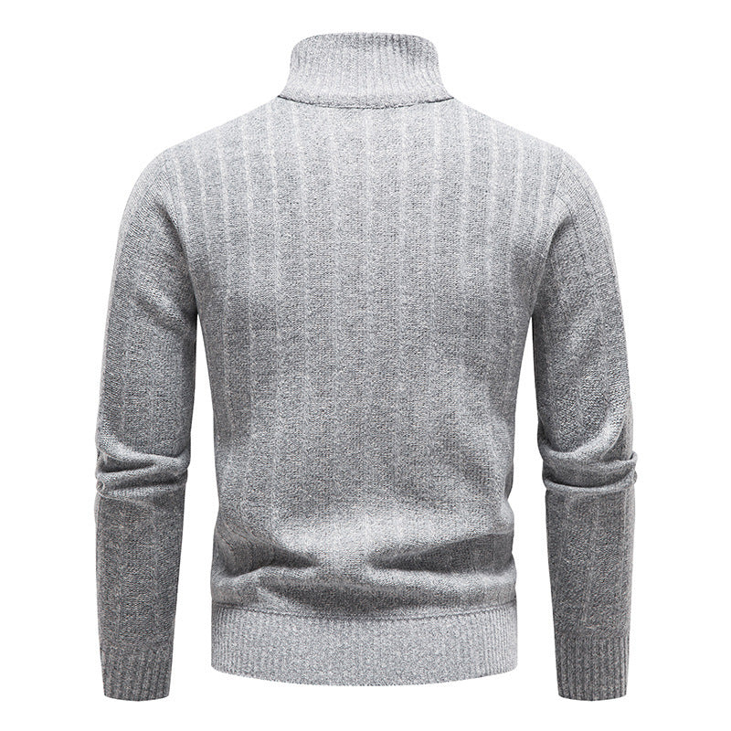 Men's trendy knit sweater with half-zip Lune London