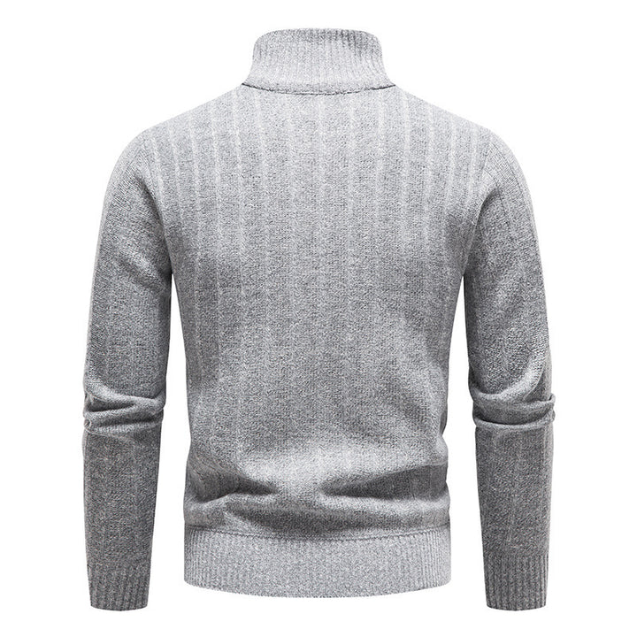 Men's trendy knit sweater with half-zip Lune London