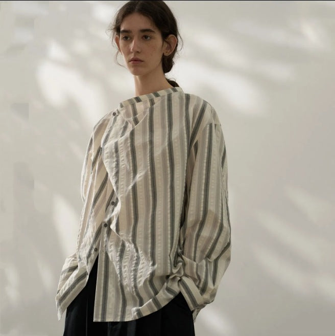 Striped cotton blouse for ladies Lune London