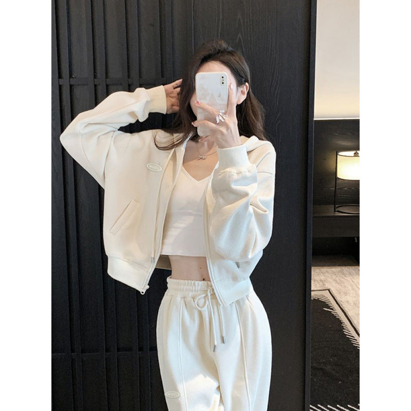 Women's Cozy Crop Jacket with Pockets and Casual Cut Chic & Stil