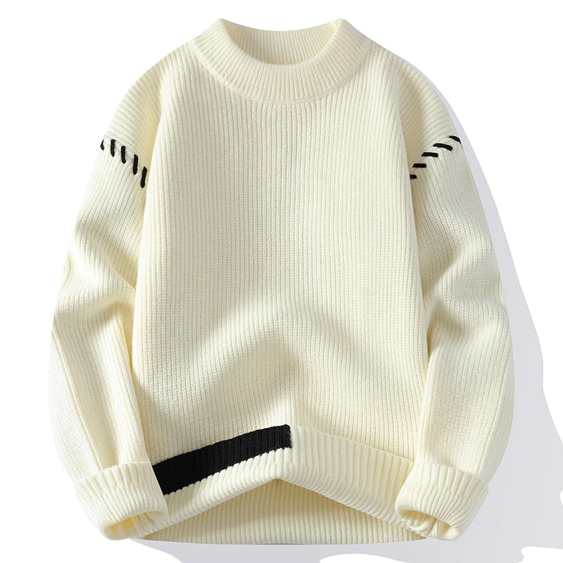 Ladies thick knit sweater with an innovative design and decorative details Lune London