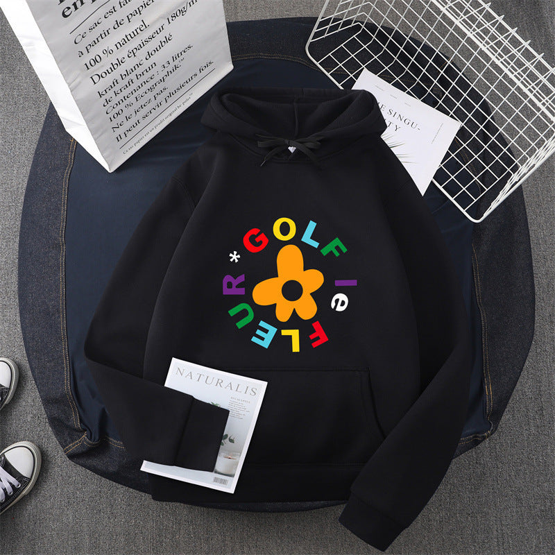 Women's hoodie with creative floral graphic design and comfortable fit Lune London