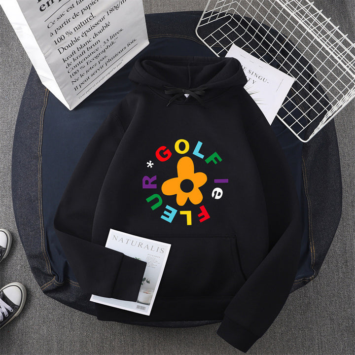 Women's hoodie with creative floral graphic design and comfortable fit Lune London