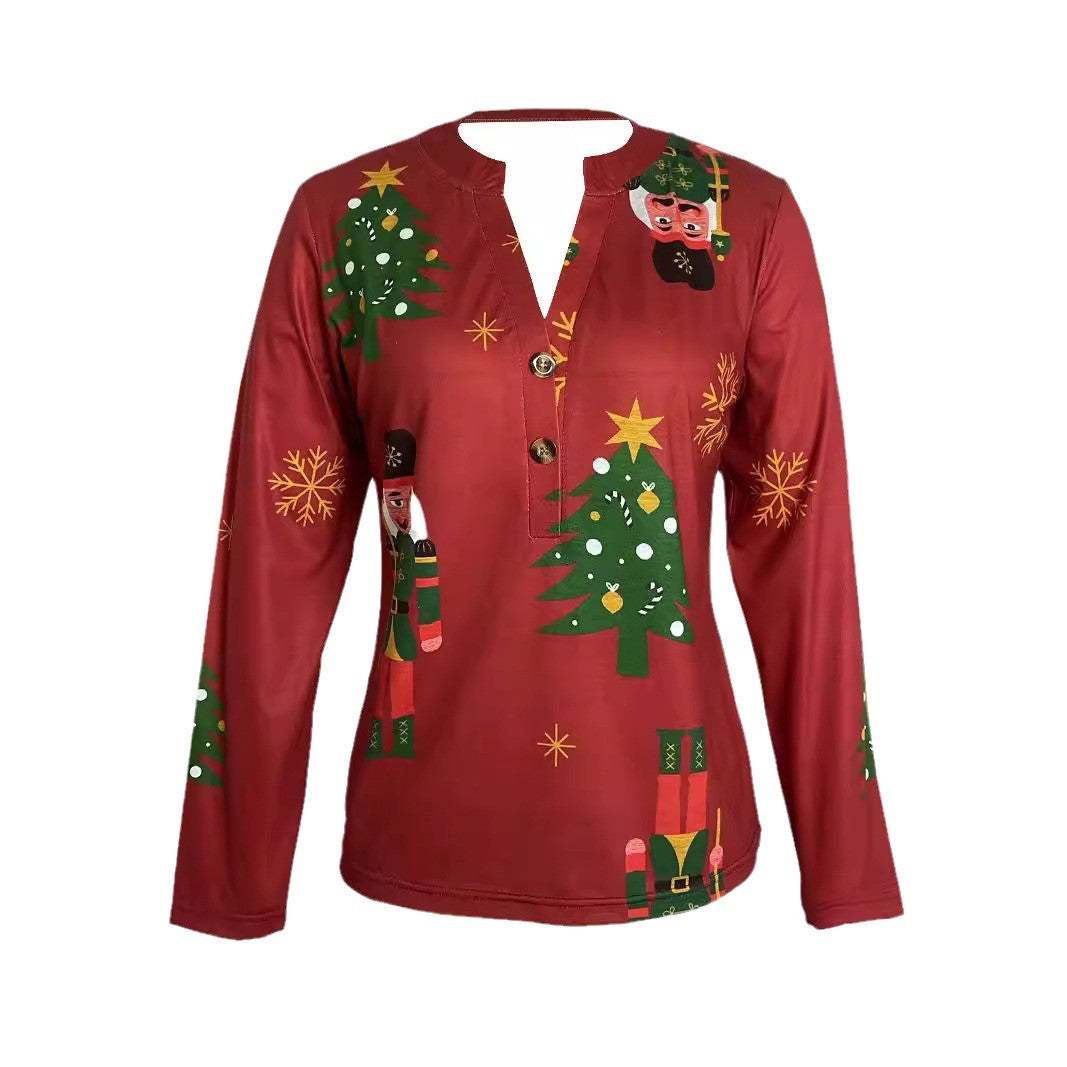 Long-sleeve festive theme top for women Lune London