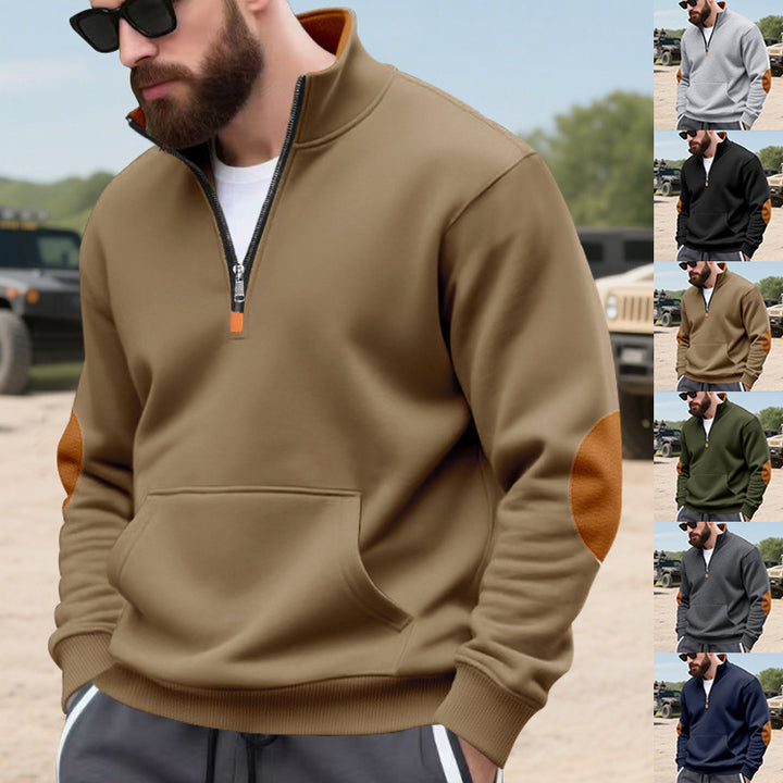 Men's Hoodie with high collar in fashion and contrasting details Lune London