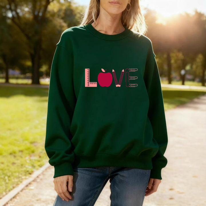 Sweat-shirt pour femmes avec motif créatif d'amour Chic & Stil