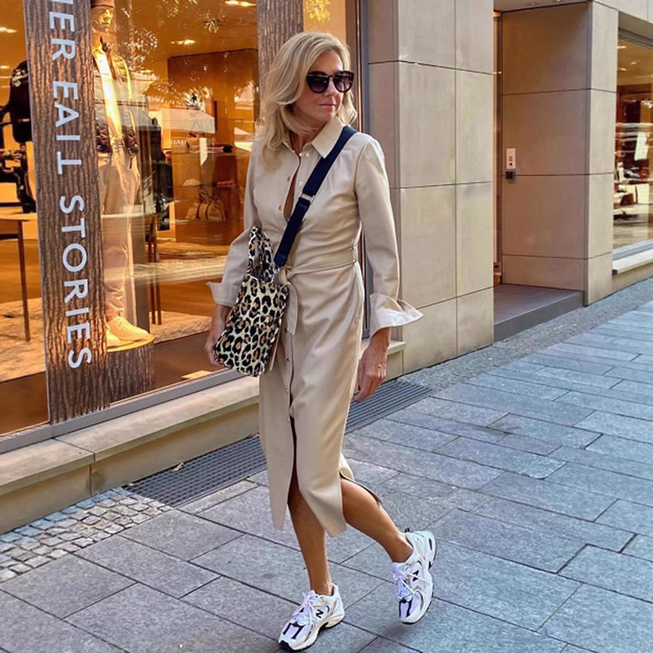 Robe chemise élégante pour femmes avec coupe ajustée et détails à la mode Chic & Stil