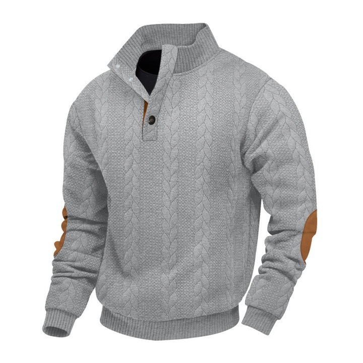 Structured men's sweater with trendy high collar Lune London