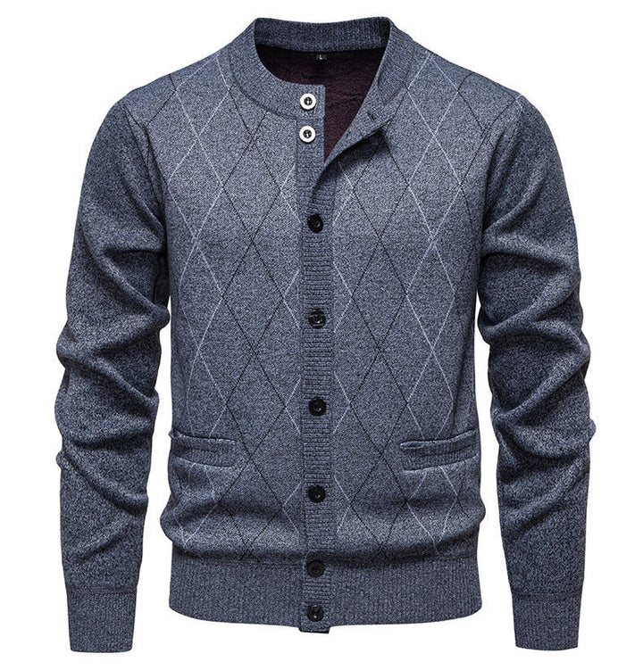 Stylish knit jacket for men with diamond pattern Lune London