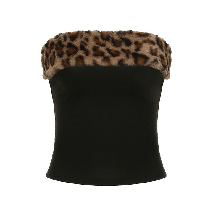 Ladies Top hat with faux fur collar Lune London