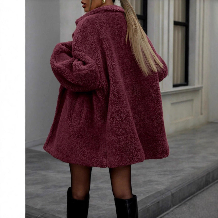 Veste douillette pour femmes en matériau teddy Chic & Stil