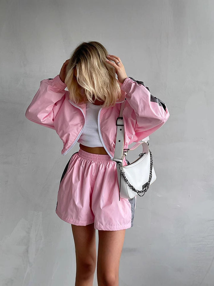 Ladies sporty jumpsuit with elastic belt and stylish cut Lune London