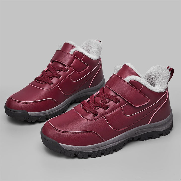 Women's winter booties, lined with warm, with non-slip sole and adjustable Velcro closure Lune London