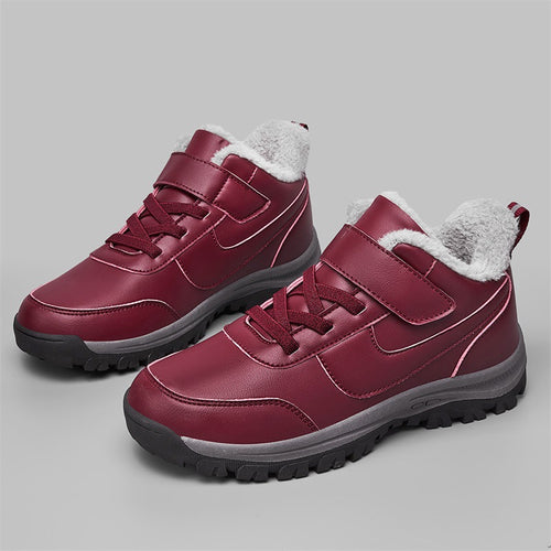 Women's winter booties, lined with warm, with non-slip sole and adjustable Velcro closure Lune London