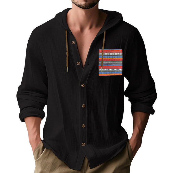 Casual hoodie T-shirt for men with colorful print on the chest Lune London