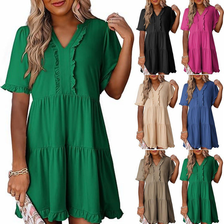 Lightweight summer dress for women with ruffle details Lune London