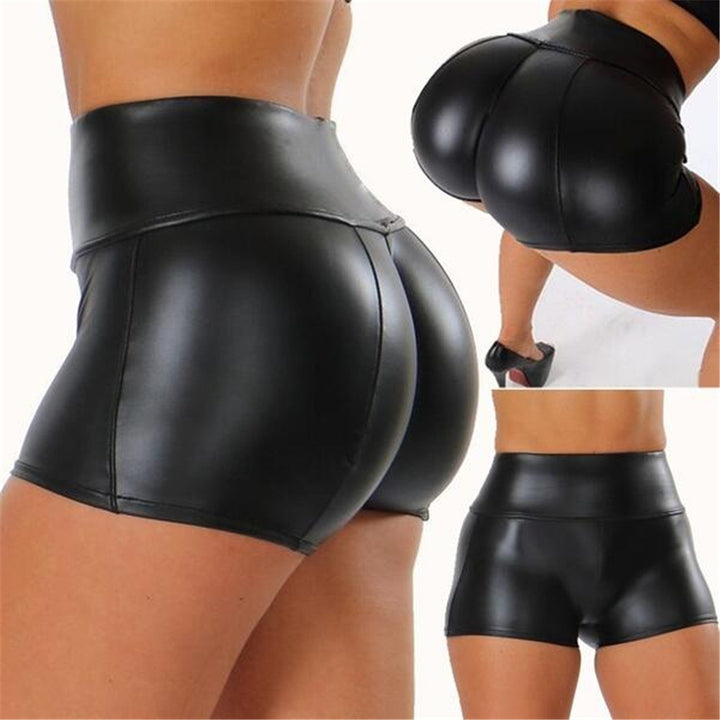 Shiny high-waisted sports shorts for women Lune London