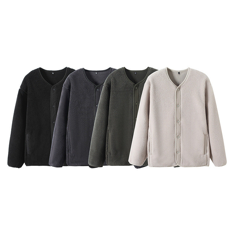Veste en polaire doublée chaude pour femmes avec fermeture à pression Chic & Stil