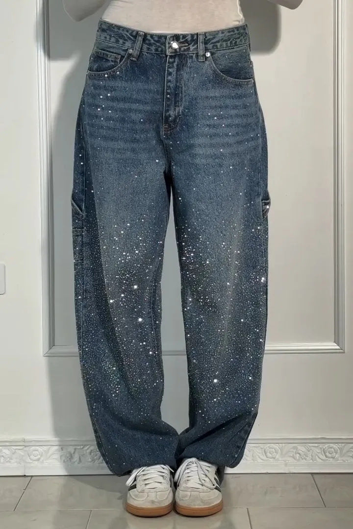 Femmes Jeans Baggy Pailletés Chic & Stil
