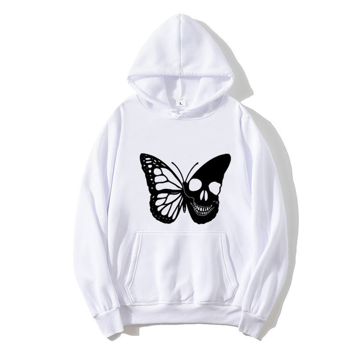 Women's hooded sweatshirt with creative butterfly skeleton design Chic & Stil