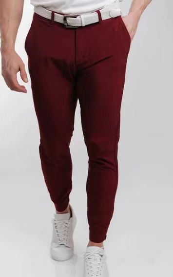 Slim-fit suit pants for men with elastic waistband and convenient pocket arrangement Lune London
