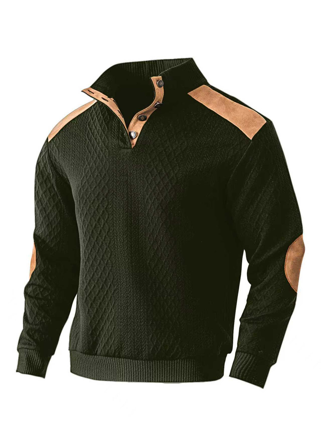Knitted sweater for men with a unique high collar and trendy details Lune London