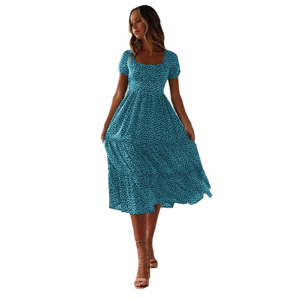 Lune London Floral Ruffle Midi Dress for Women