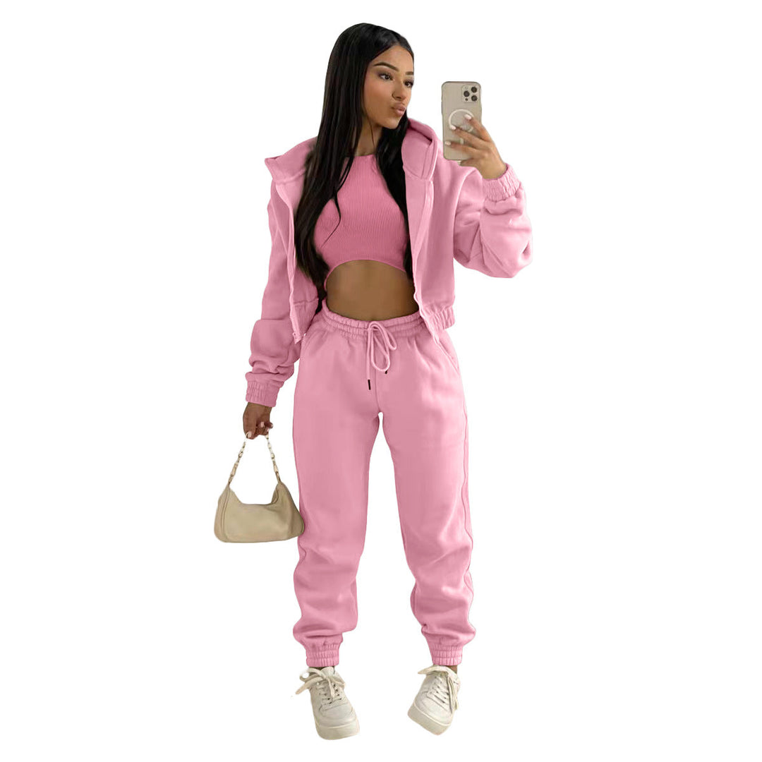 Women's Stylish Tracksuit with Casual Hoodie and Elastic Waistband Elements Lune London