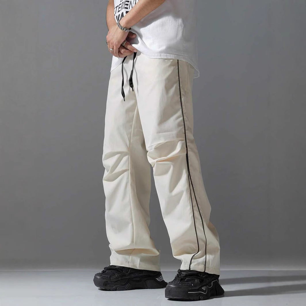 Men's sports pants with elastic waistband and contrasting stripes Lune London