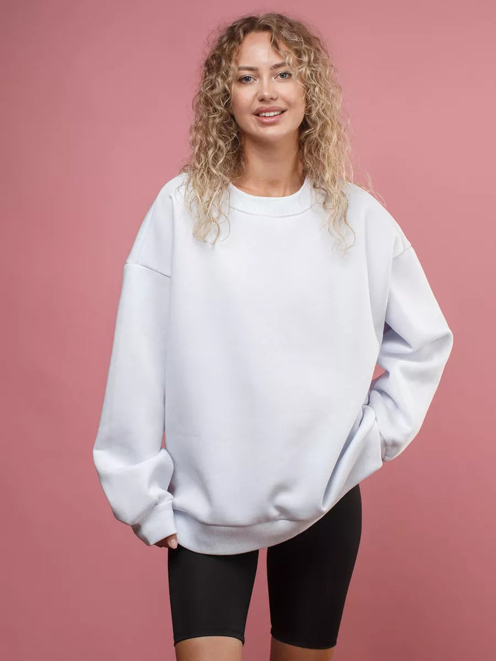 Women's casual sweatshirt with wide shoulders and soft lining Lune London
