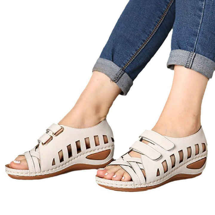 Comfortable wedge sandals for women with adjustable straps and an ergonomic sole Lune London