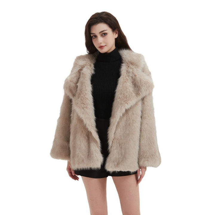 Ladies Cozy Faux Fur Coat Lune London