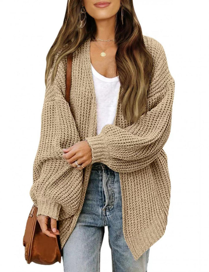Dames gilet aérien en tricot avec coupe oversize et décolleté en V profond Chic & Stil