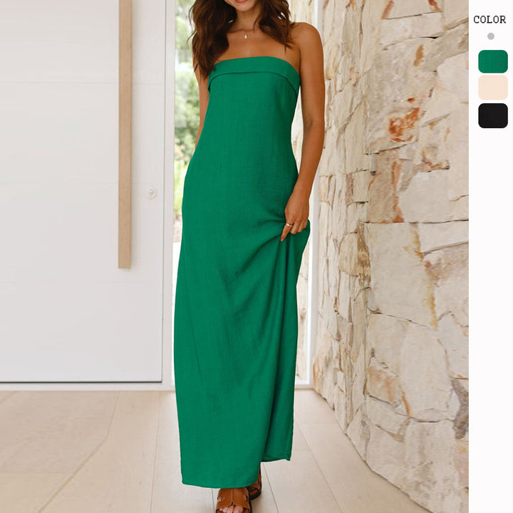 Maxi dress for women with a simple design and versatile wearing comfort Chic & Stil