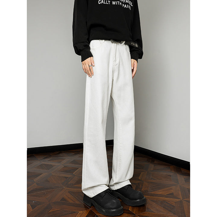 Wide leg denim pants for men with high waist and relaxed fit Lune London