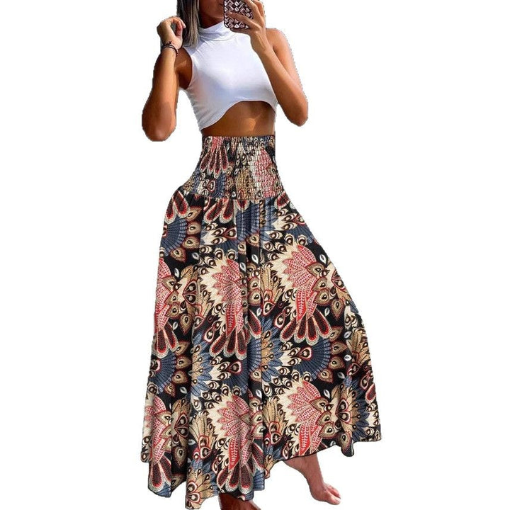 Women Bright Printed Maxi Skirt Lune London
