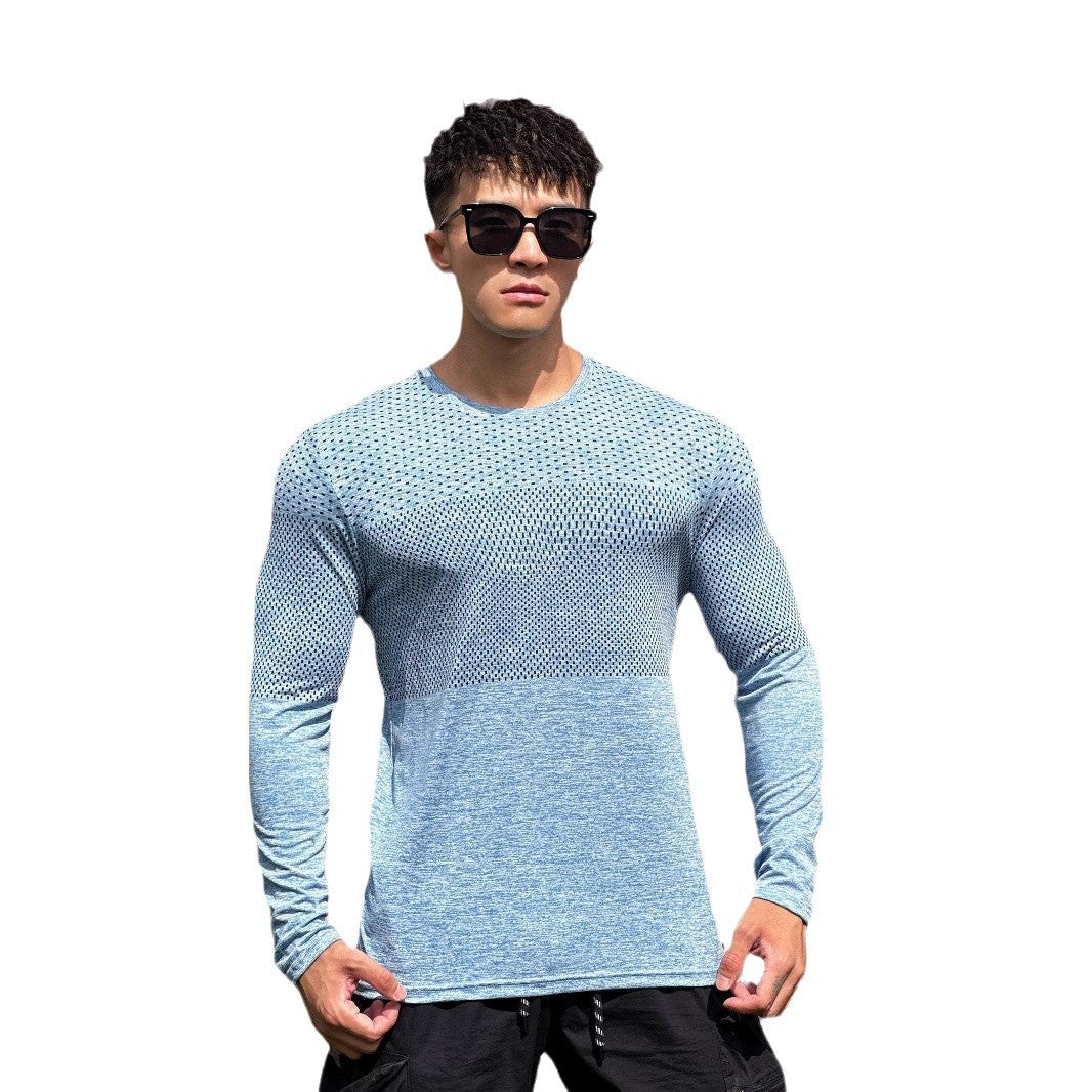 Men's long sleeve training T-shirt with breathable mesh design and moisture-wicking technology Lune London