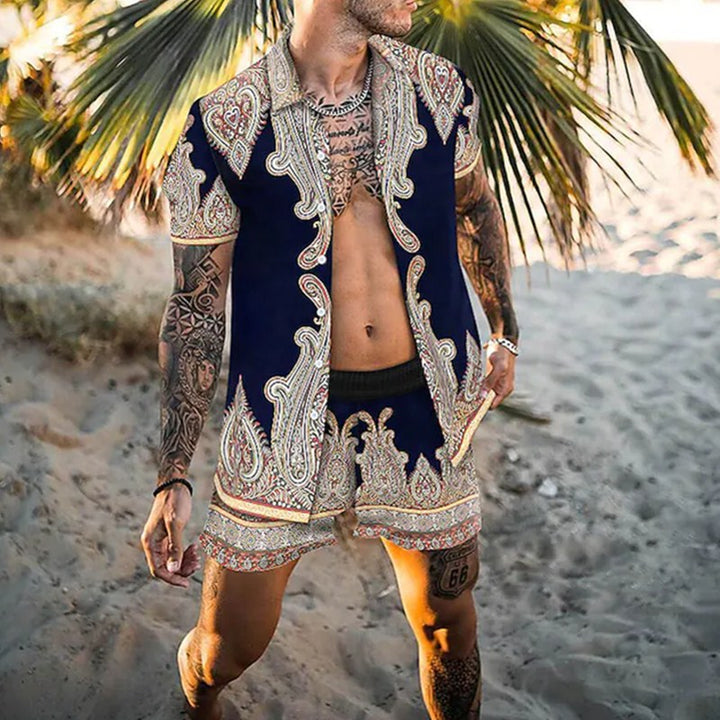Men's Stylish Summer Casual Outfit with Paisley Pattern Lune London