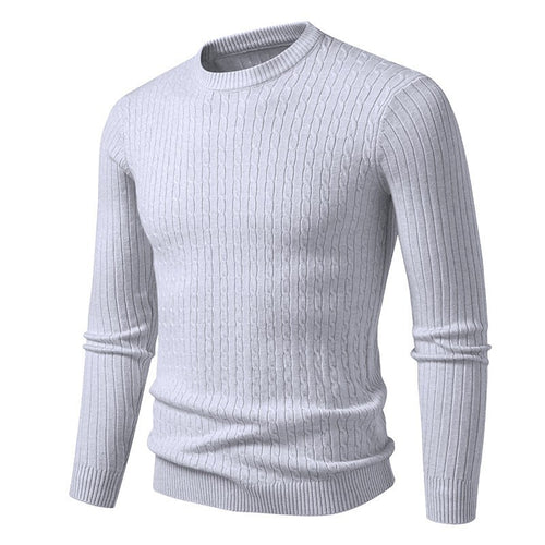 Thick knit sweater for men with elegant braid pattern Lune London
