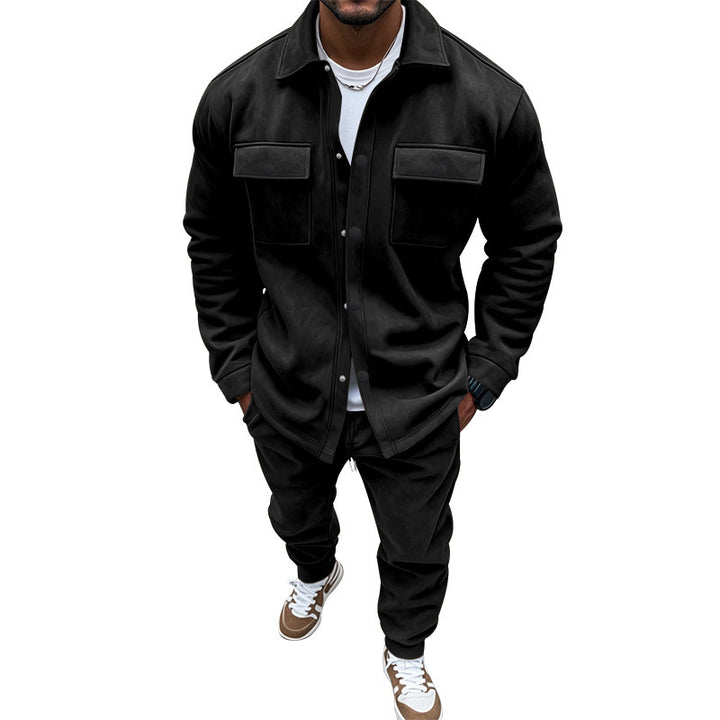 Casual shirt and pants set for men in soft material with practical pockets Lune London