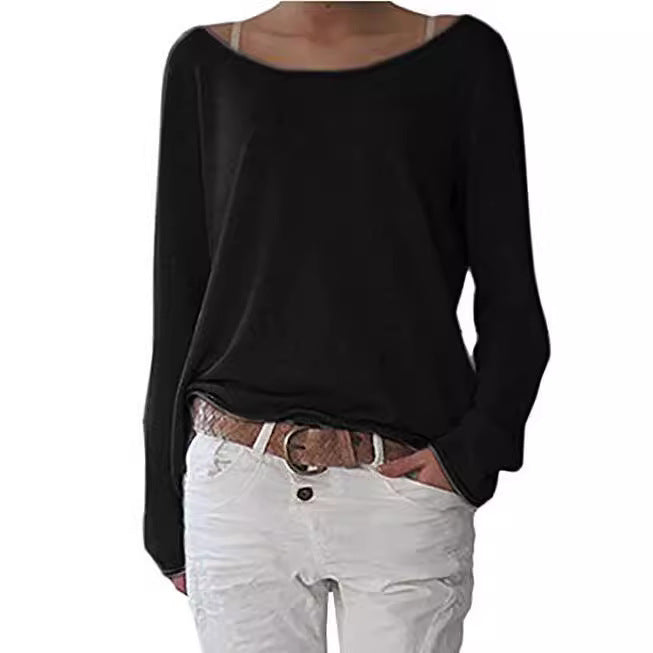 Casual and lightweight sweater for women with wide neckline Lune London
