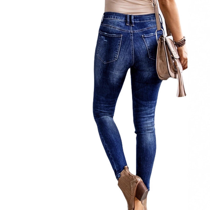 Skinny jeans for women with trendy rips Lune London
