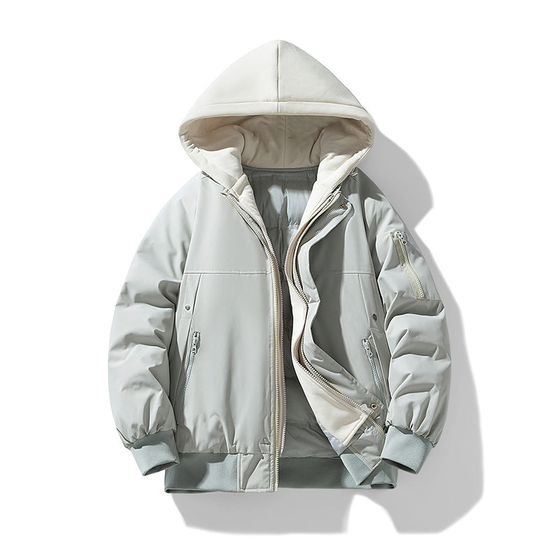 Women's quilted transitional jacket with removable hood lining Lune London