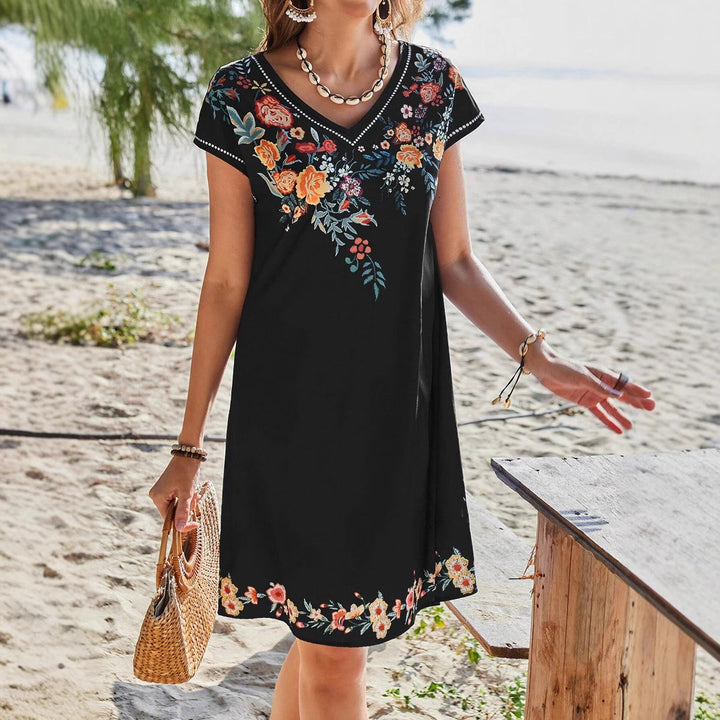 Lune London Floral Embroidered Beach Dress