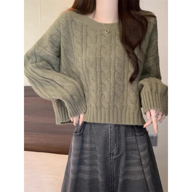 Pull chunky en tricot pour femmes avec une coupe décontractée et un motif en câbles Chic & Stil