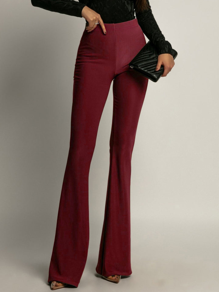 High-waisted flared pants for ladies Lune London