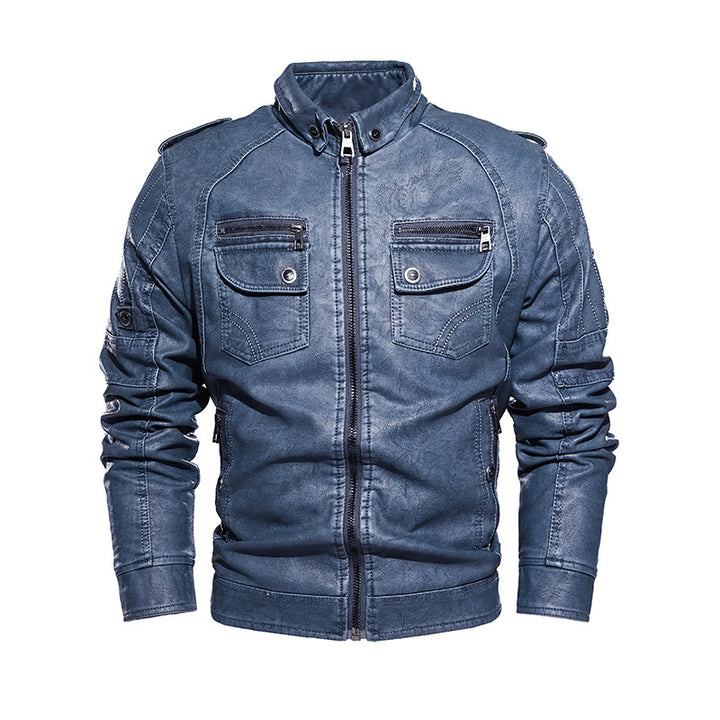 Casual leather jacket for men with multiple pockets Lune London